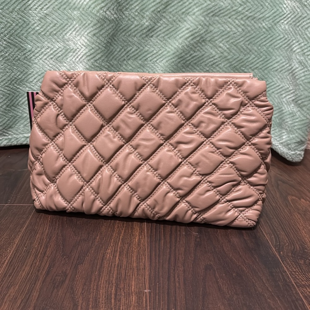 Gilda Paris Studded, Waffle Quilted Taupe Handbag/Crossbody - Picture 4 of 13